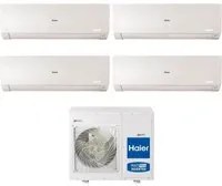 Climatizzatore Condizionatore Haier Quadri Split Inverter serie FLEXIS PLUS WHITE 9+9+12+12 con 4U75S2SR3FA R-32 Wi-Fi Integrato Colore Bianco 9000+9000+12000+12000