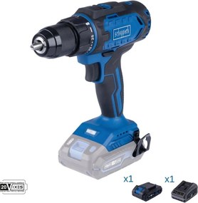 Scheppach - Trapano avvitatore 20v batteria 2.0Ah e caricabatteria ixes c-dd45-x