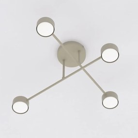 Plafoniera da soffitto HALO 4 in acciaio 4xGX53 - Mokka o Burgundy