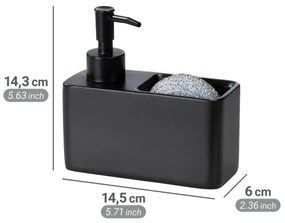 WENKO 55076100 - Dosatore di sapone BLACK OUTDOOR KITCHEN 14,5x14,3 cm nero