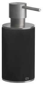 Dispenser porta sapone liquido da appoggio nero steel brushed 54738 Gessi