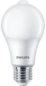 Lampadina LED Philips A60 E27 8W 230V 2700K con sensore