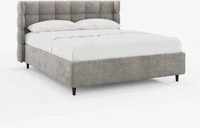 RAGNAR letto imbottito con vano contenitore e testiera capitonné avvolgente - elegante tessuto certificato Oeko-Tex®
