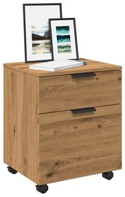 Schedario Con Ruote Rovere 45x38x54 Cm Legno Multistrato /