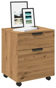 Schedario Con Ruote Rovere 45x38x54 Cm Legno Multistrato /