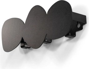 Attaccapanni da parete nero in metallo 35 cm Tumulo – Spinder Design