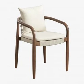Confezione da 2 sedie da giardino con braccioli in legno di acacia - Sklum