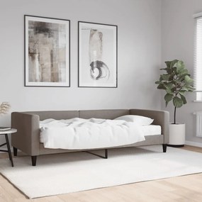 Divano Letto Con Materasso Tortora 90x200 Cm İn Tessuto /