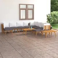 Set Divani da Giardino 12 pz con Cuscini in Massello di Acacia cod mxl 38198