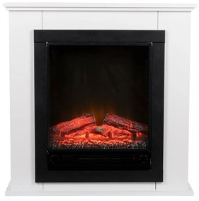 Camino Elettrico Decorativo da Parete Classic Fire Geneva Nero/Bianco 1800 W 70 x 22 x 71 cm