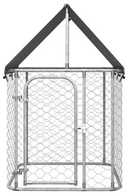 Gabbia per cani da esterno con tetto 100x100x150 cm