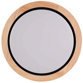 Plafoniera LED per bagno, 24 W, 230 V, Ø 39 cm, IP44, rovere