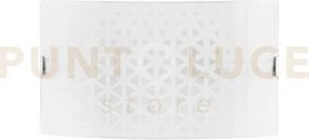 Applique a parete maori bianca 2 luci attacco e27 35x10,5x20cm