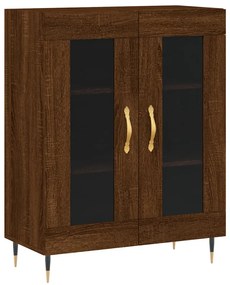 Credenza rovere marrone 69,5x34x90 cm in legno multistrato