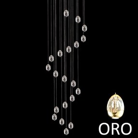 Sospensione led a 20 pendenti  golden egg md13003023-20agol oro