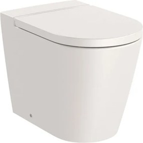 Vaso WC filomuro ROCA inspira, sedile escluso P 56 x L 37.5 x H 40 cm beige opaco