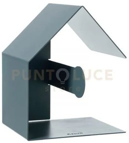 Porta carta igienica da parete casetta petrolio in ferro 14,3x12px1...