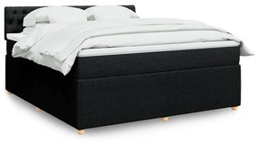 Giroletto A Molle Con Materasso Nero 180x200 Cm İn Tessuto /