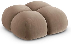 Poggiapiedi marrone con rivestimento in velluto Loretto – Cosmopolitan Design