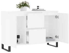 Credenza bianca 104x35x70 cm in legno multistrato