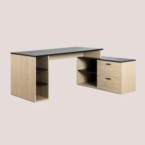 Tavolo da ufficio in legno Taluk Marrone Quercia & A destra - Sklum