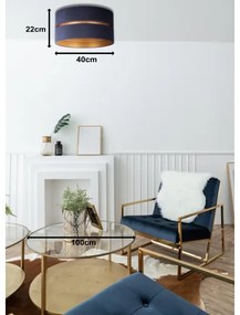 Duolla - Plafoniera DUO 1xE27/15W/230V diametro 40 cm blu/oro