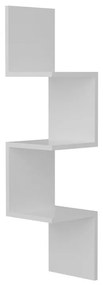 Libreria a parete bianca con mensole Corner - Furny Home