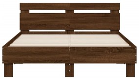 Giroletto testiera rovere marrone 120x200 cm legno multistrato
