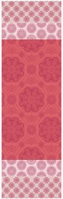 Runner da tavolo jacquard Mille Rosaces Framboise