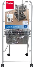 Scaffale mobile in grigio scuro-argento 46x78 cm - Metaltex