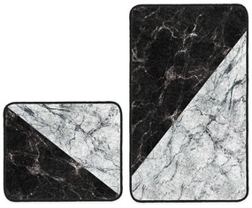 Tappetini da bagno bianchi e neri in set da 2 pezzi 60x100 cm - Mila Home