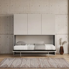 Letto NABOR singolo a scomparsa Bianco Frassino Composizione D