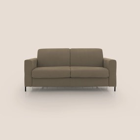 Ortensia divano letto materasso H18 cm con piedi alti in elegante microfibra smacchiabile T11