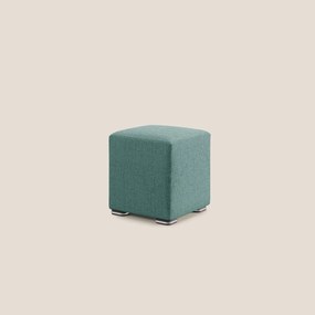 Cube pouf in tessuto morbido impermeabile T03 verde acqua