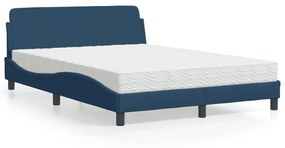 Letto Con Materasso Blu 120x200 Cm İn Tessuto /
