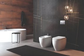 Coppia sanitari scarico a pavimento e a parete FLO 53 BIANCO MATT lucido WC: P 53 x L 37 x H 43.5 cm, bidet: P 53 x L 37 x H 43.5 cm