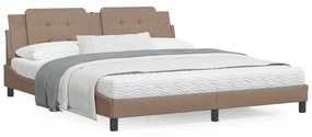 Letto con materasso cappuccino 180x200cm similpelle