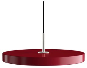 Asteria Plus Lampada a Sospensione Medium Ruby Rosso/Acciaio Top - UMAGE