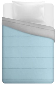 Piumino 1 piazza e mezza microfibra Datex azzurro grigio
