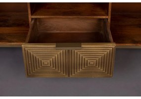 Tavolo TV in legno di mango color oro 40x60 cm Volan - Dutchbone