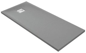 Piatto doccia SENSEA in composito minerale di resina gelificata Remix grigio L 70 x L 170 x H 4.1 cm opaco effetto pietra