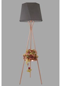 Lampada da terra VENEDIK 1xE27/60W/230V grigio/rame