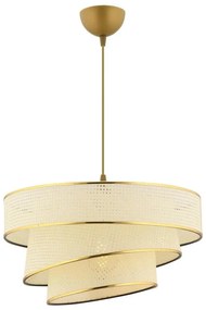 Lampadario a sospensione COUPER 1xE27/60W/230V bianco/oro