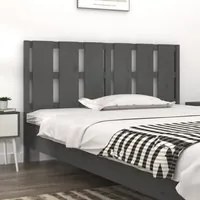 Testiera per Letto Grigia 155,5x4x100 cm Legno Massello di Pino cod 9815