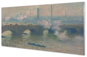 Rivestimento parete cucina Waterloo Bridge in una giornata nuvolosa - Claude Monet 100x50 cm