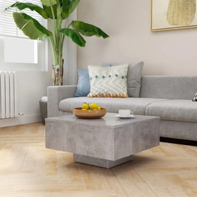 Tavolino Da Salotto Grigio Cemento 60x60x31,5 Legno Multistrato /