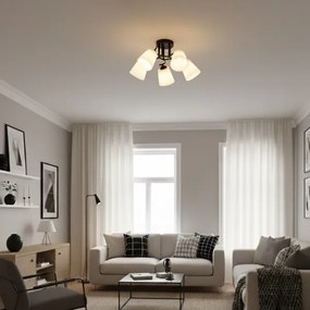 Plafoniera PAFOS 5xE27/15W/230V nera