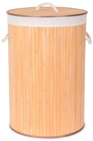 Cesto per la biancheria in bambù rotondo - Compactor