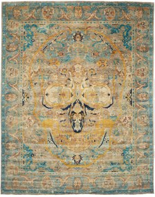 Samarkand Tappeto 370x280 (Pakistan) Annodato A Mano
