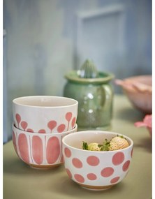 Ciotoline in set color salmone e color crema in gres 3 pz 500 ml Linora – Bloomingville